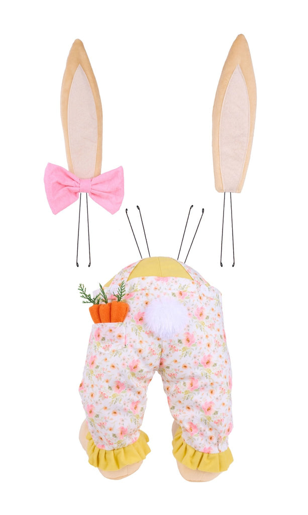 3 Piece Girl Bunny Wreath Attachment Kit: Pink, White, Yellow - HE7338 - White Bayou Wreaths & Supply