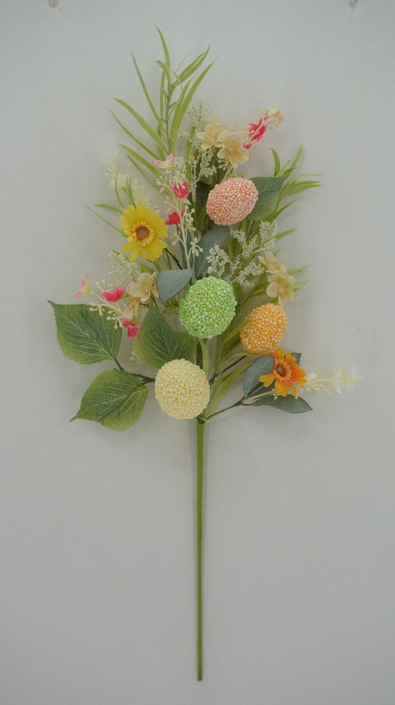 30" Easter Egg Spray: Yellow, Green, Coral - 84939 - White Bayou Wreaths & Supply