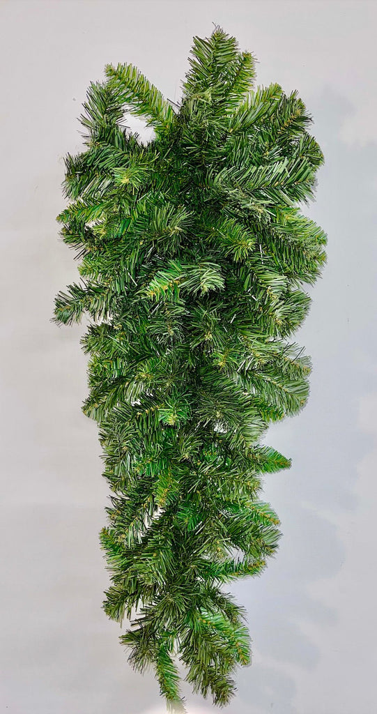 30" Valley Pine Teardrop w/ 95 Tips - Green CVTD030 - White Bayou Wreaths & Supply