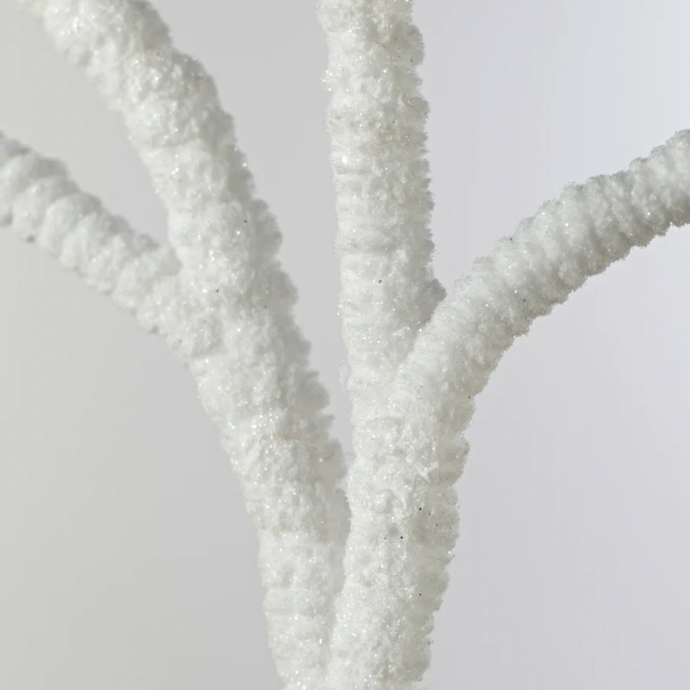 31" Chenille Wrapped Branch: White - 85713WT - White Bayou Wreaths & Supply