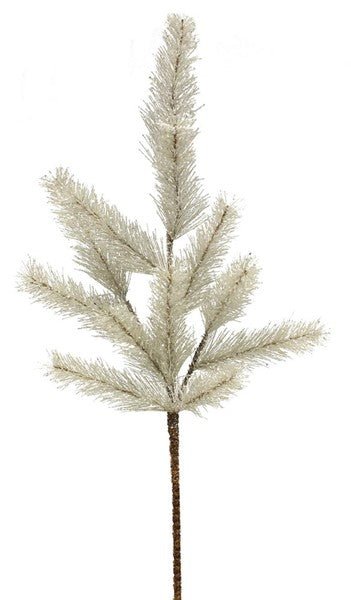 31"L Sparkle Pine Spray: Champagne Sparkle - XX1911 - White Bayou Wreaths & Supply