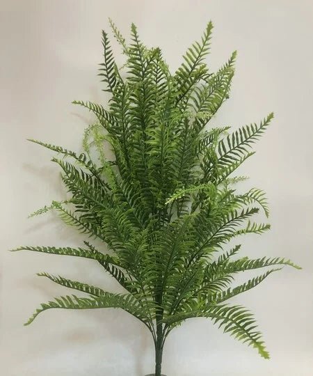 32" Large Plastic Mixed Fern Bush x 18: Green - 57201 - White Bayou Wreaths & Supply