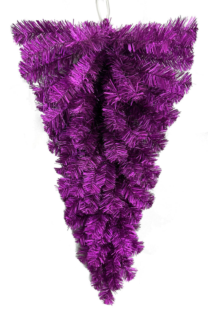 32" Purple Tinsel Teardrop - 57195TE32 - White Bayou Wreaths & Supply