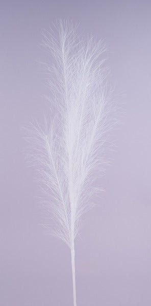 32.75"L Metallic Grass Plume Spray: White - FG625427 - White Bayou Wreaths & Supply