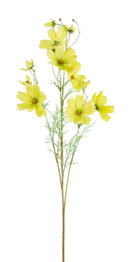 34"L Cosmos Spray: Yellow - FS389129 - White Bayou Wreaths & Supply