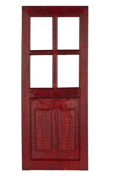 35.75"H x 14.5"W Wood Door: Antique Red - AW977250 - White Bayou Wreaths & Supply