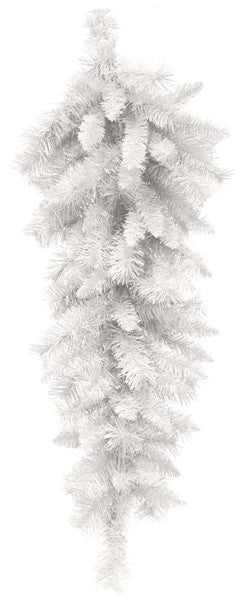 36" Belgium Spruce Teardrop: White XX202827 - White Bayou Wreaths & Supply