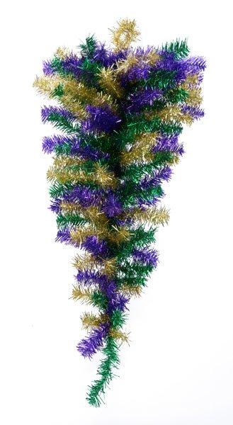 36" Teardrop, 90 Tips: Mardi Gras - XX9299 - White Bayou Wreaths & Supply