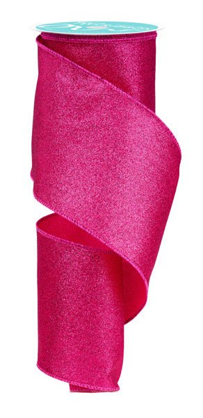 4" Shimmer Glitter: Hot Pink (10 Yards) RGC159811 - White Bayou Wreaths & Supply