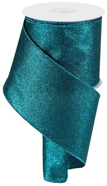 4" Shimmer Glitter: Teal (10 Yards) RGC159834 - White Bayou Wreaths & Supply