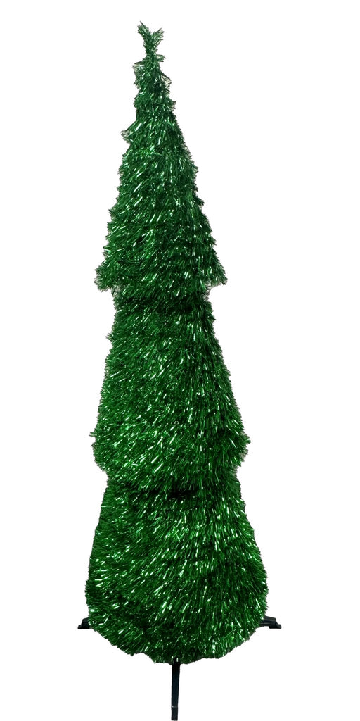 4' Tinsel Layer Cone Tree: Green - 86191TR4 - White Bayou Wreaths & Supply