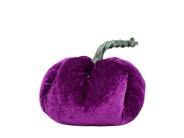 5.5" Dia x 4"H Velvet Pumpkin: Plum - HA048441 - White Bayou Wreaths & Supply