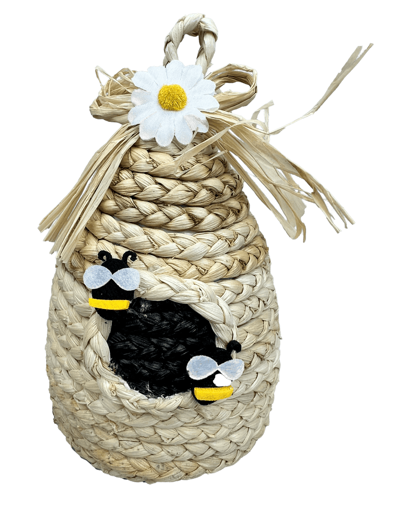 7" Bee Hive Ornament - 63802NAT - White Bayou Wreaths & Supply