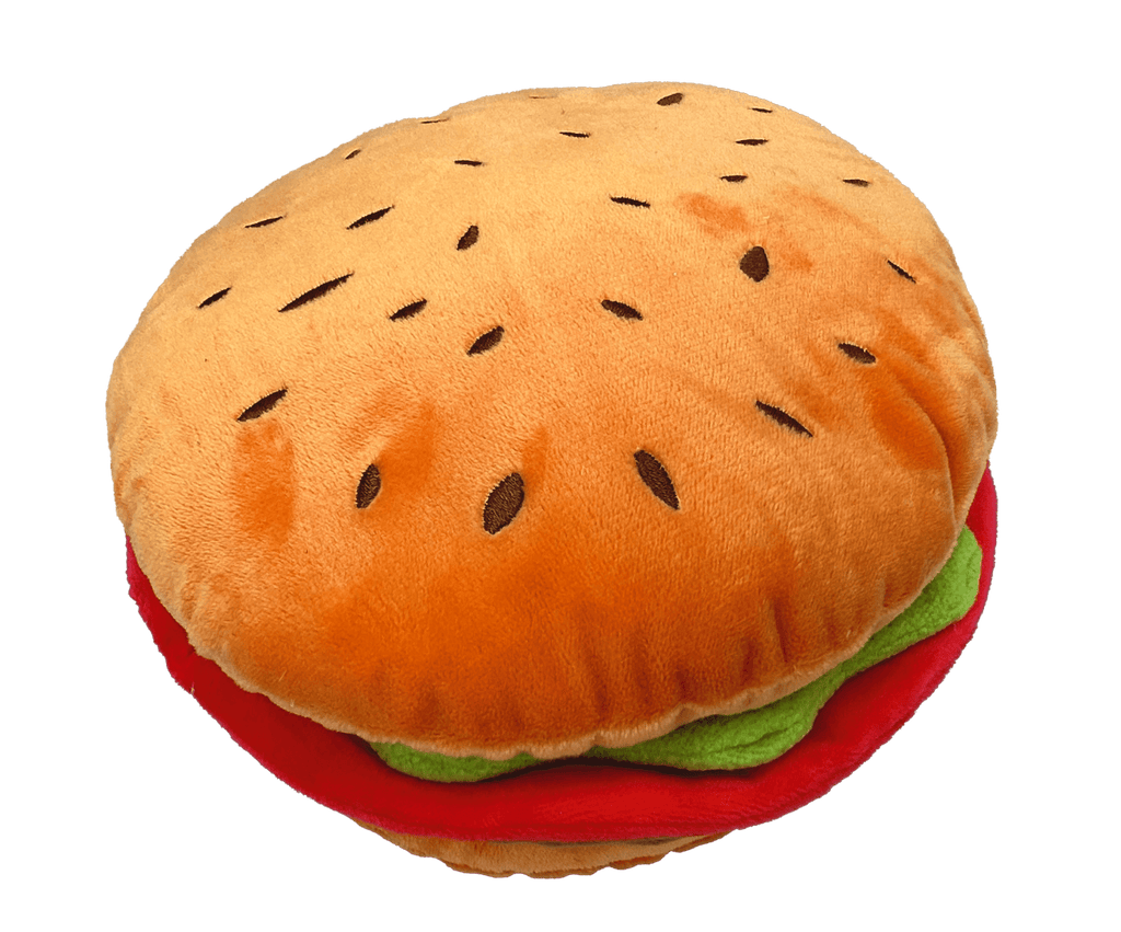 8" Diameter Plush Burger - 63696BURGER - White Bayou Wreaths & Supply