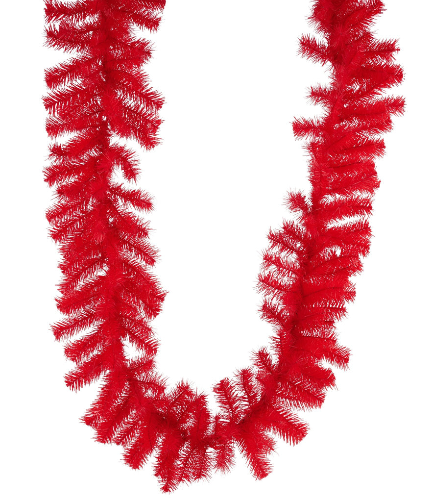 9' x 10" Pvc Garland: Red - XX964624 - White Bayou Wreaths & Supply