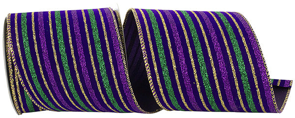 Reliant 4 Mardi Gras Deluxe Metallic Ribbon (10 Yards) 94148W-895-10F –  White Bayou Wreaths & Supply