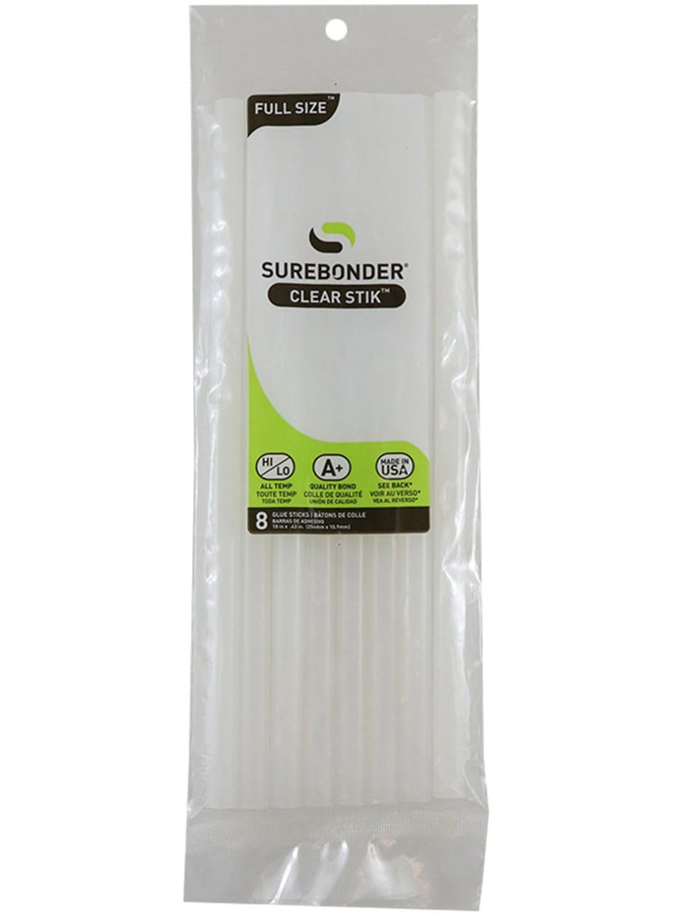 Clear Hot Glue Sticks For High & Low Temperatures, Full Size 10" - 8 Pack (DT - 8) - White Bayou Wreaths & Supply