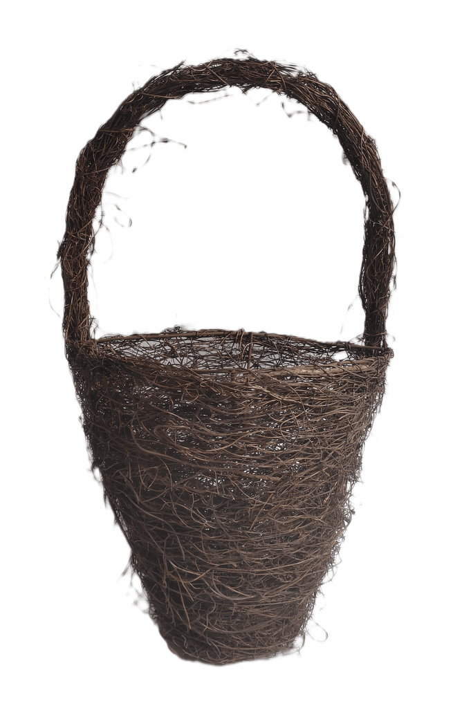 ***Exclusive*** 18" Vine Half Basket: Brown - WB - 13657BN - White Bayou Wreaths & Supply