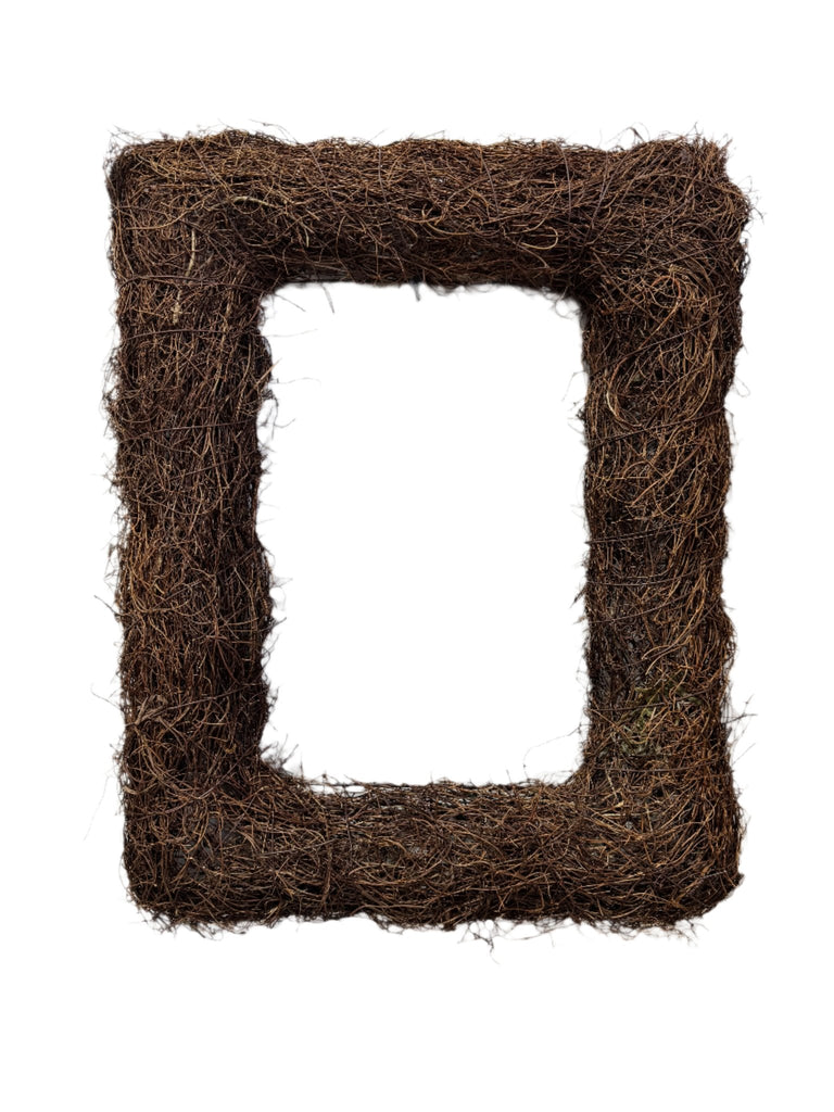 ***Exclusive*** 19" Rectangle Vine Wreath: Brown - WB - 13660BN - White Bayou Wreaths & Supply