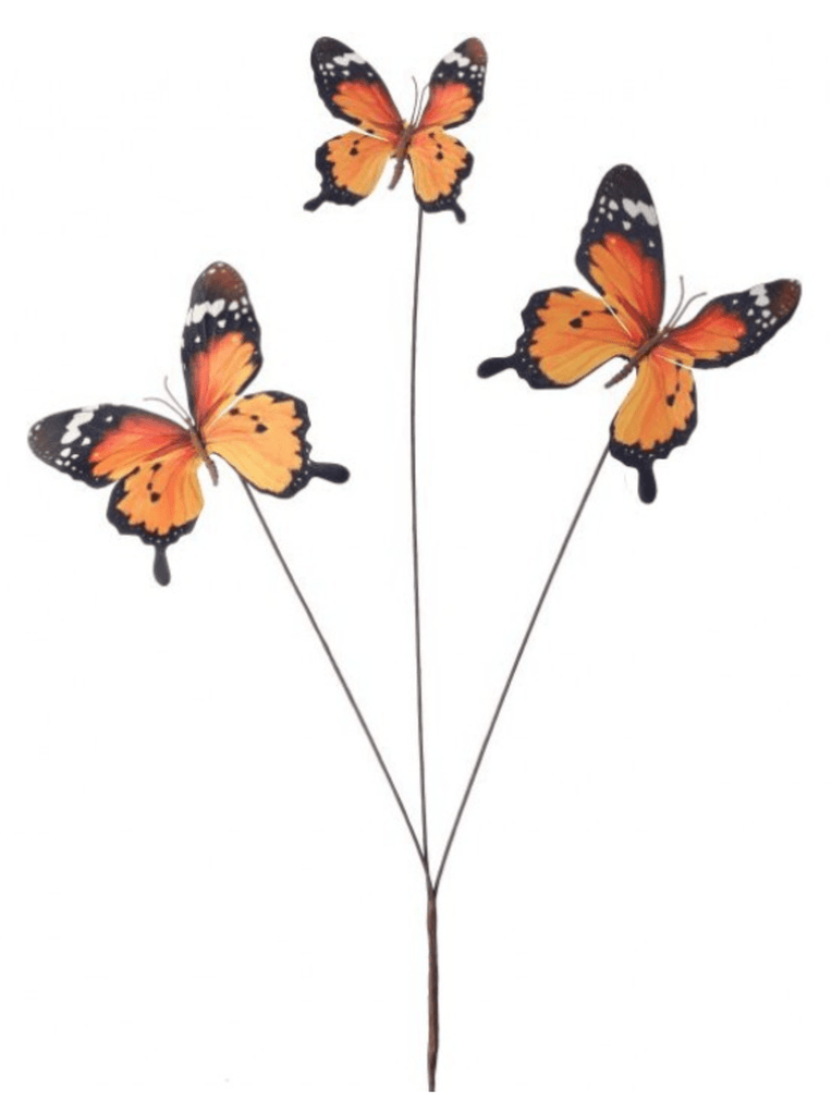 Regency 28" Grand Summer Butterfly Spray: Orange - MTF24441 - White Bayou Wreaths & Supply