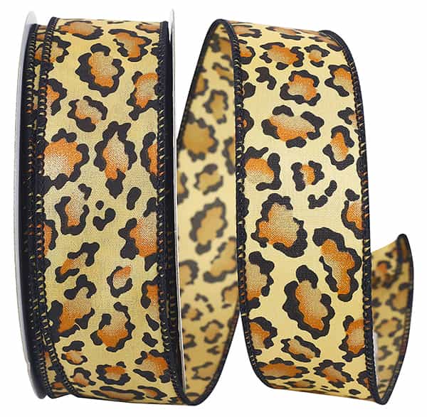 Reliant 1.5" Leopard Spots (20 Yards) 93640W - 001 - 09H - White Bayou Wreaths & Supply