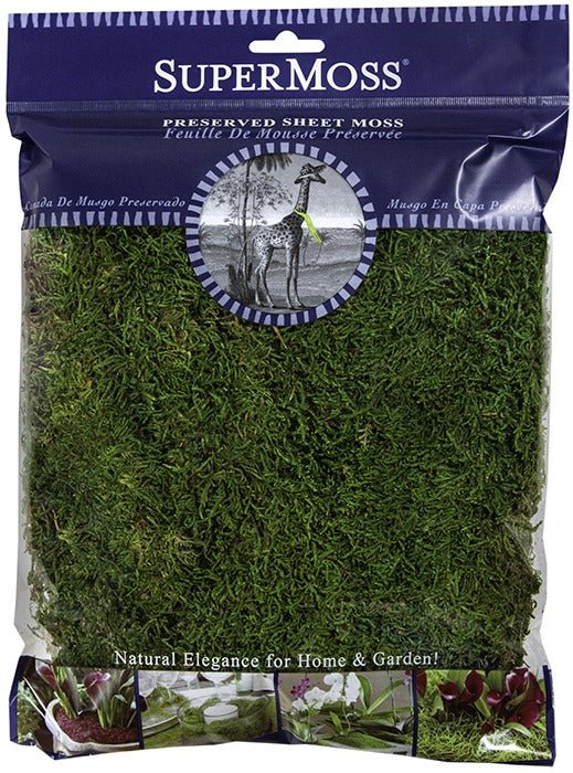 Sheet Moss Preserved - Fresh Green, 175 cu. in. #21511 - White Bayou Wreaths & Supply