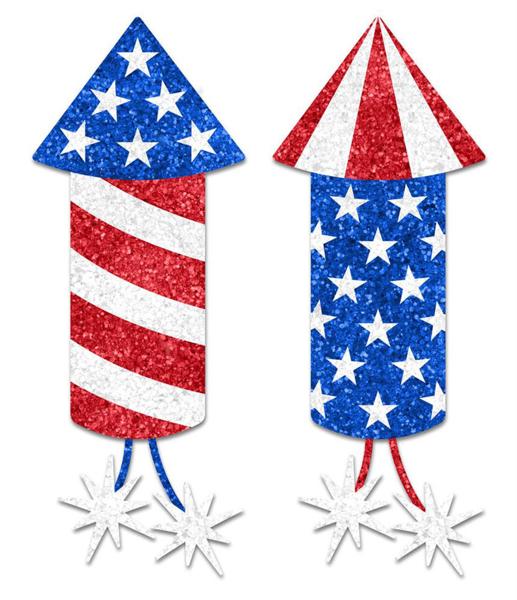 Two Assorted 20" Glittered Foam Firecrackers - HJ9034 - White Bayou Wreaths & Supply