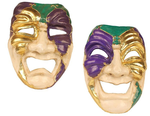 Comedy & Tragedy Mardi Gras Ornaments