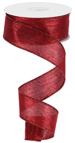 1.5 Satin Team Stripe Ribbon: Red & White (10 Yards)