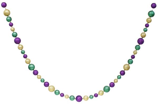 6' Mixed Ball Garland: Mardi Gras - XG6388LA